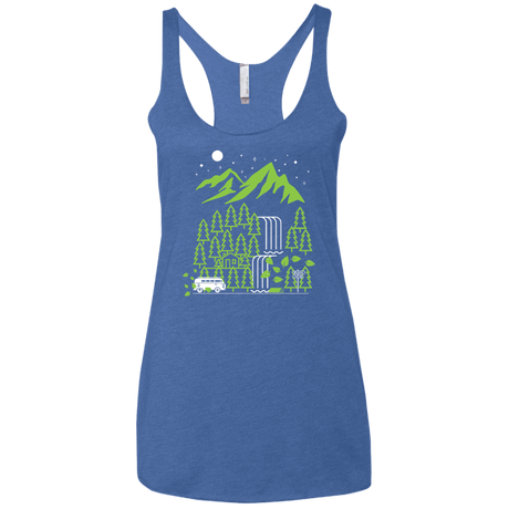 T-Shirts Vintage Royal / X-Small Explore More Women's Triblend Racerback Tank