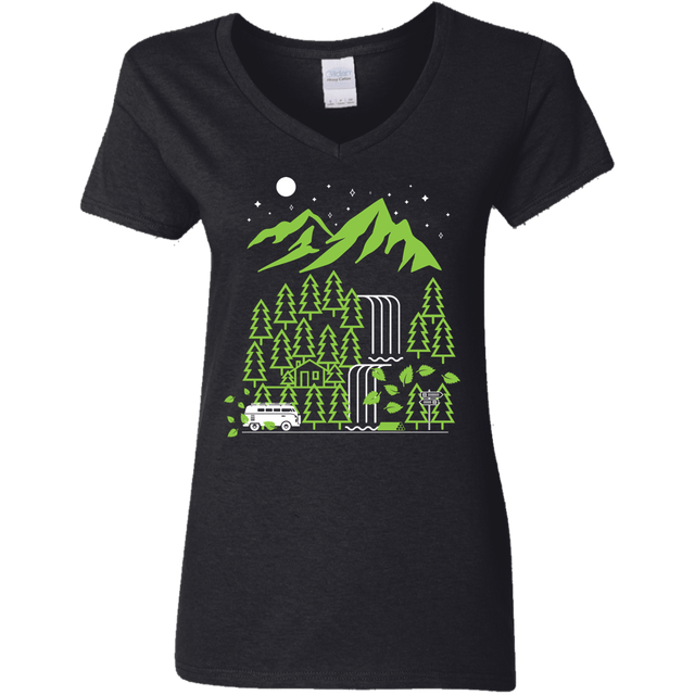 T-Shirts Black / S Explore More Women's V-Neck T-Shirt