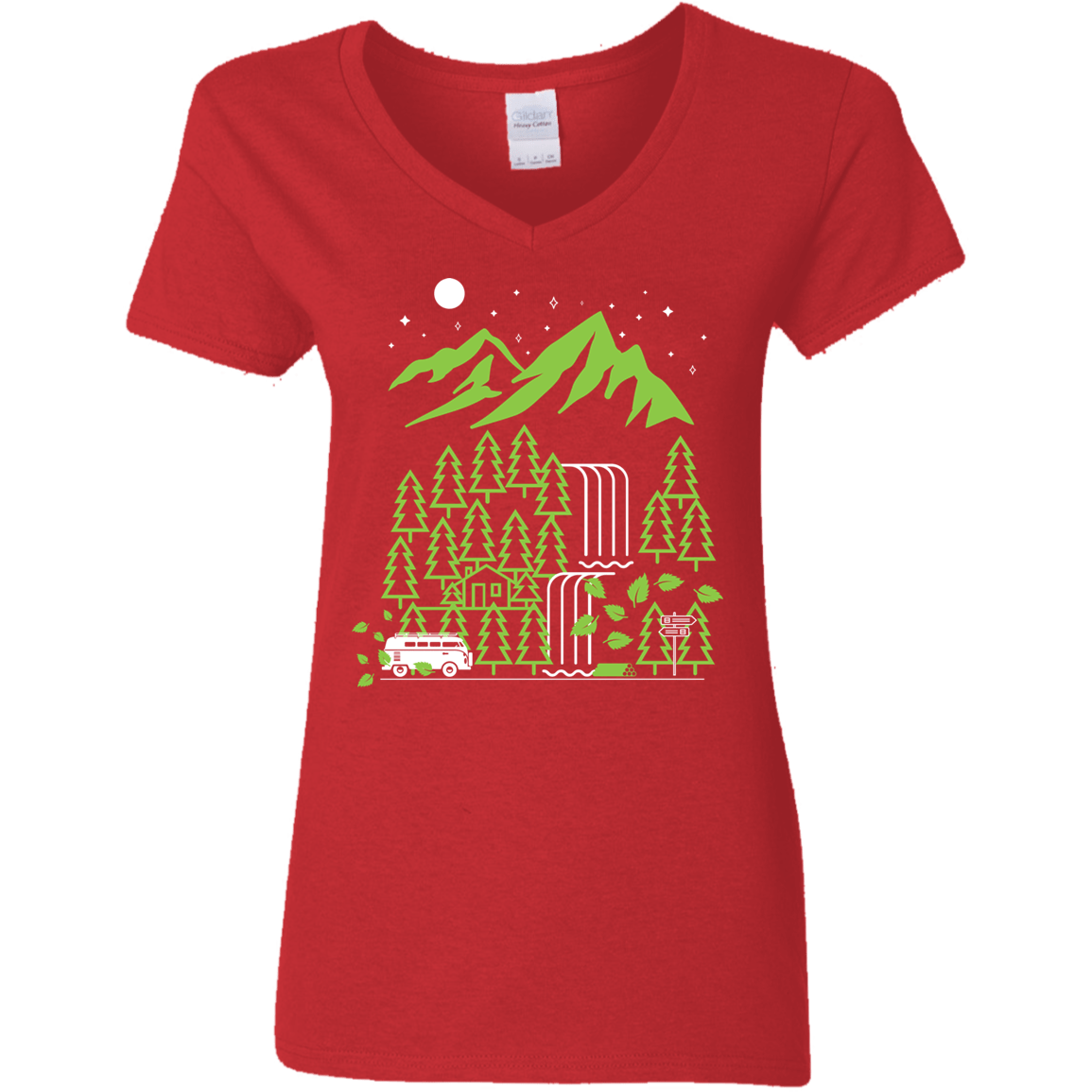 T-Shirts Red / S Explore More Women's V-Neck T-Shirt