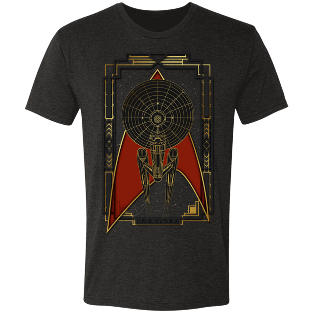 T-Shirts Vintage Black / S Explore New Worlds Men's Triblend T-Shirt