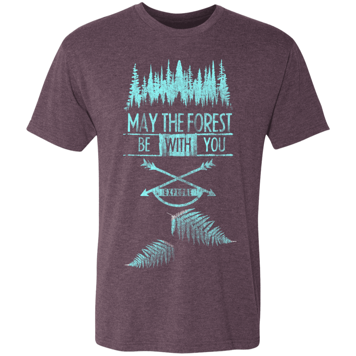 T-Shirts Vintage Purple / S Explore the Forest Men's Triblend T-Shirt