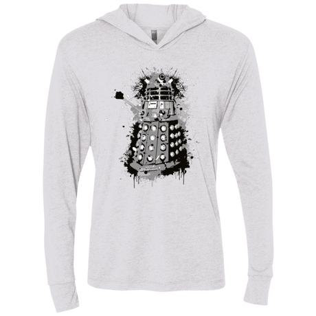 T-Shirts Heather White / X-Small EXTERMIN Triblend Long Sleeve Hoodie Tee