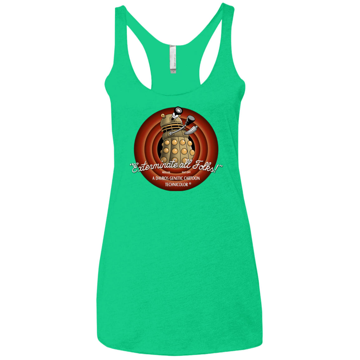 T-Shirts Envy / X-Small Exterminate All Folks Women's Triblend Racerback Tank