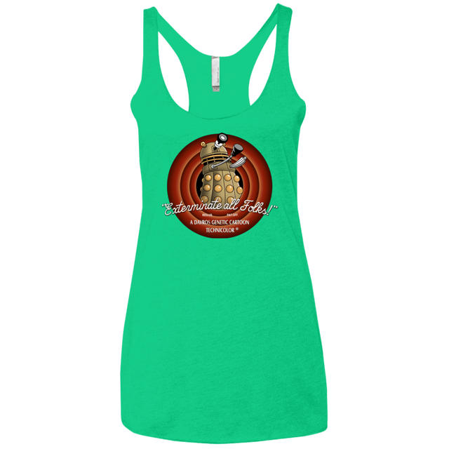 T-Shirts Envy / X-Small Exterminate All Folks Women's Triblend Racerback Tank