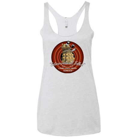 T-Shirts Heather White / X-Small Exterminate All Folks Women's Triblend Racerback Tank