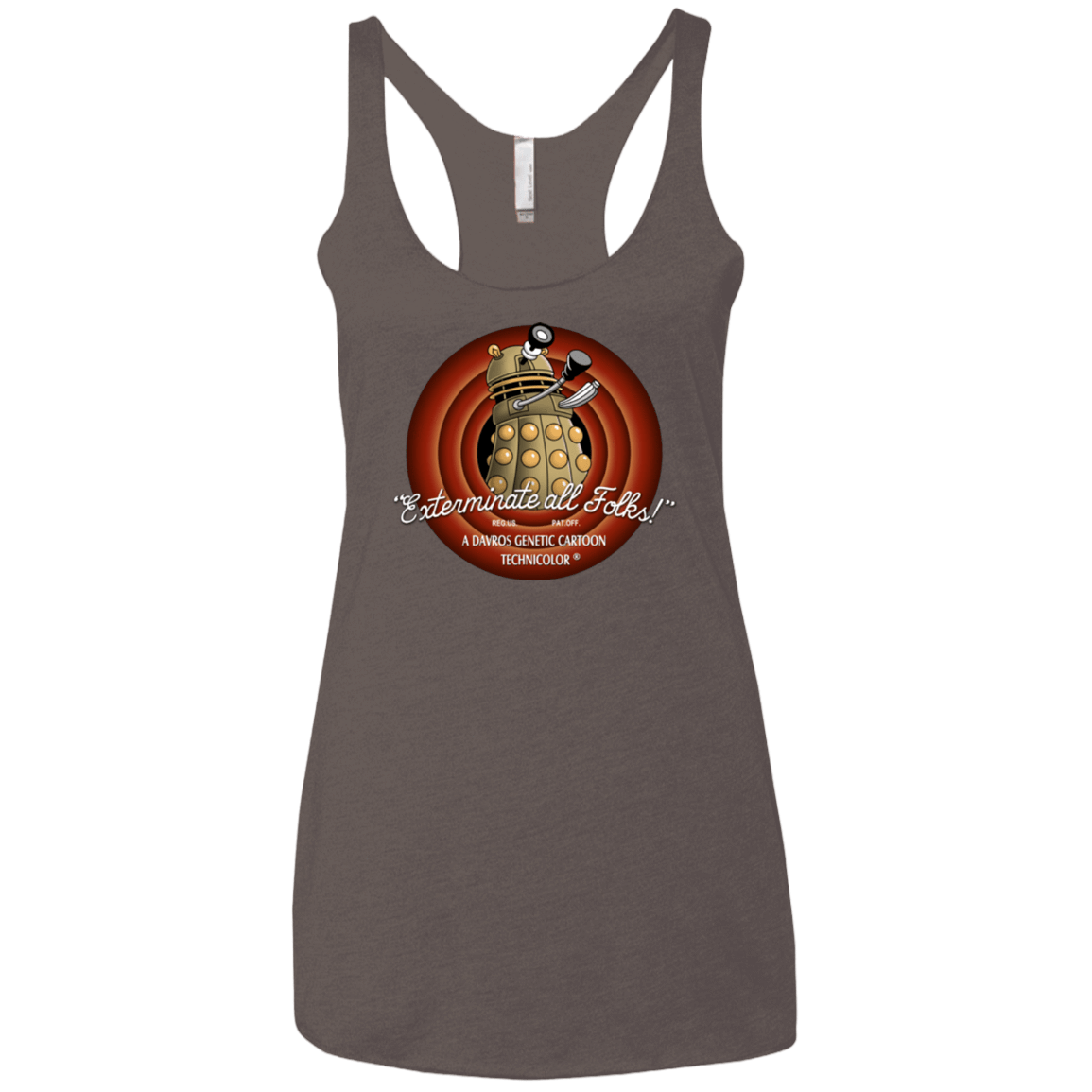 T-Shirts Macchiato / X-Small Exterminate All Folks Women's Triblend Racerback Tank