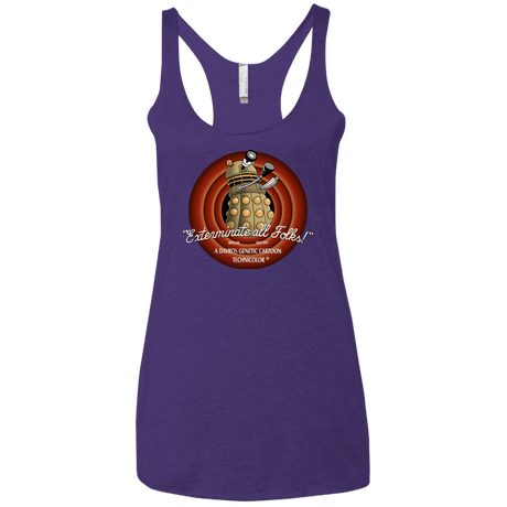 T-Shirts Purple / X-Small Exterminate All Folks Women's Triblend Racerback Tank