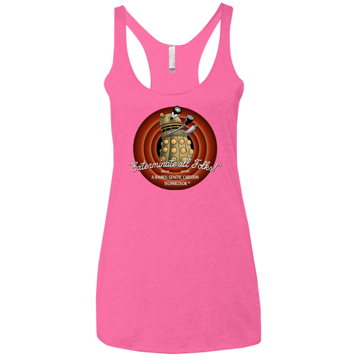 T-Shirts Vintage Pink / X-Small Exterminate All Folks Women's Triblend Racerback Tank