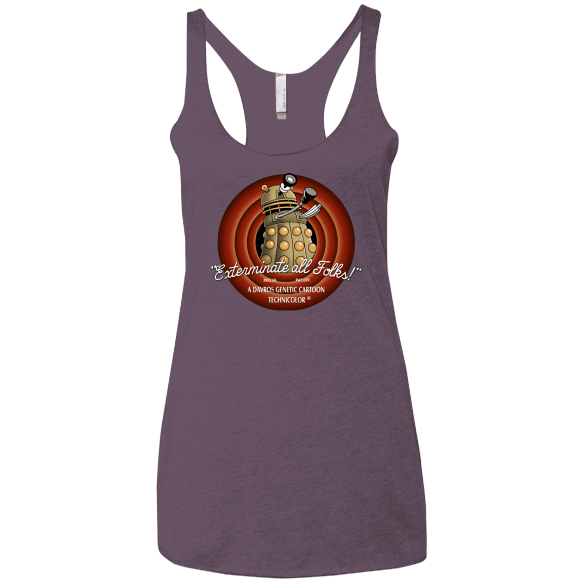 T-Shirts Vintage Purple / X-Small Exterminate All Folks Women's Triblend Racerback Tank