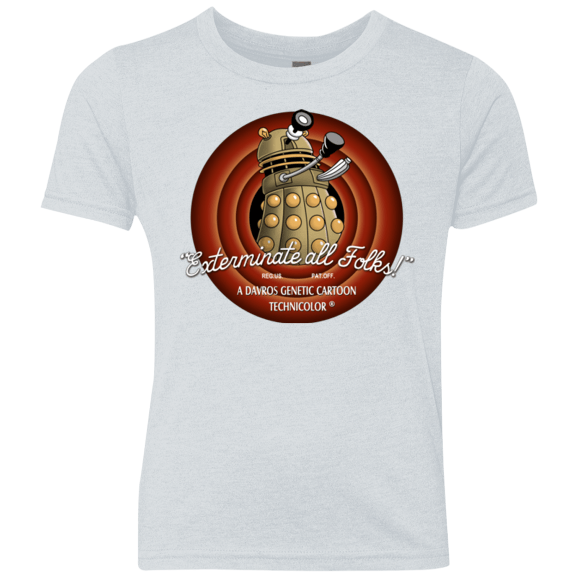 T-Shirts Heather White / YXS Exterminate All Folks Youth Triblend T-Shirt