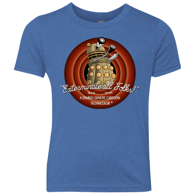 T-Shirts Vintage Royal / YXS Exterminate All Folks Youth Triblend T-Shirt