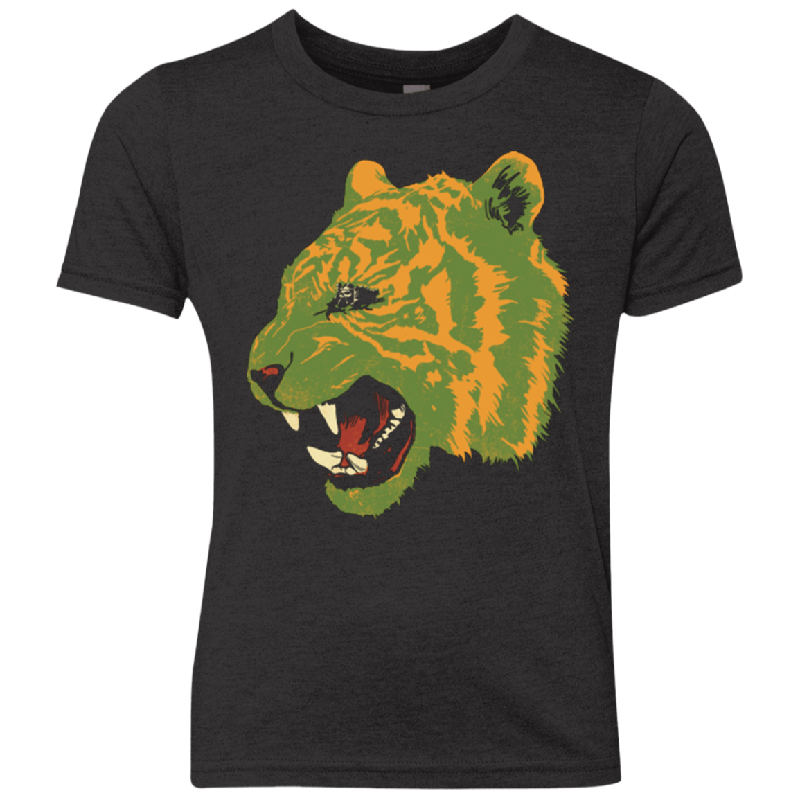 T-Shirts Vintage Black / YXS Eye Of The Tiger Youth Triblend T-Shirt