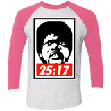 T-Shirts Heather White/Vintage Pink / X-Small Ezekiel rules Triblend 3/4 Sleeve