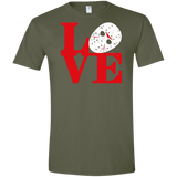 T-Shirts Military Green / S F13 Love Men's Semi-Fitted Softstyle