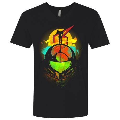 T-Shirts Black / X-Small Face of Metroid Men's Premium V-Neck