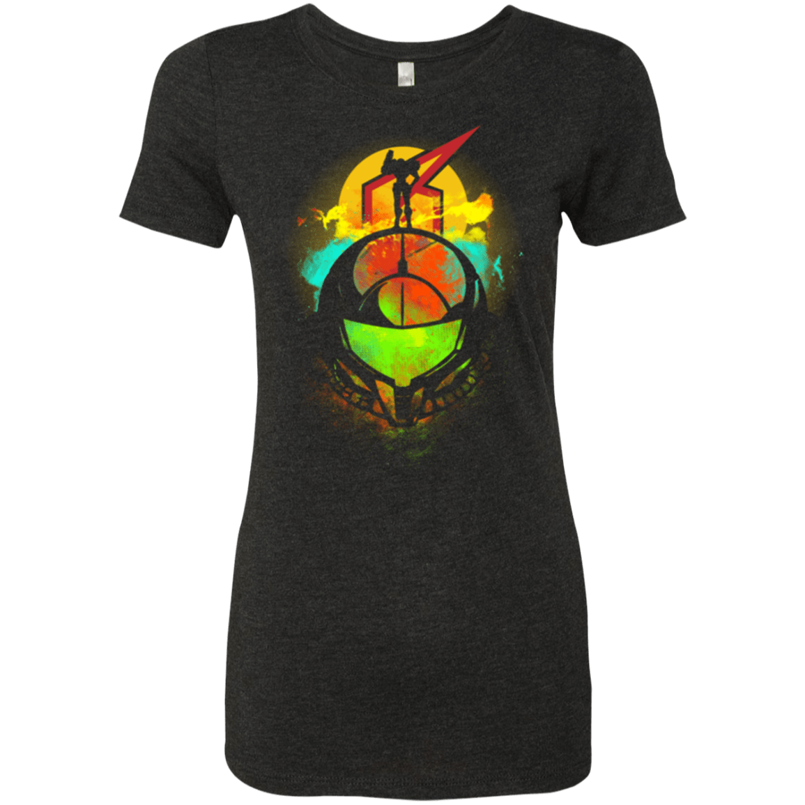T-Shirts Vintage Black / Small Face of Metroid Women's Triblend T-Shirt
