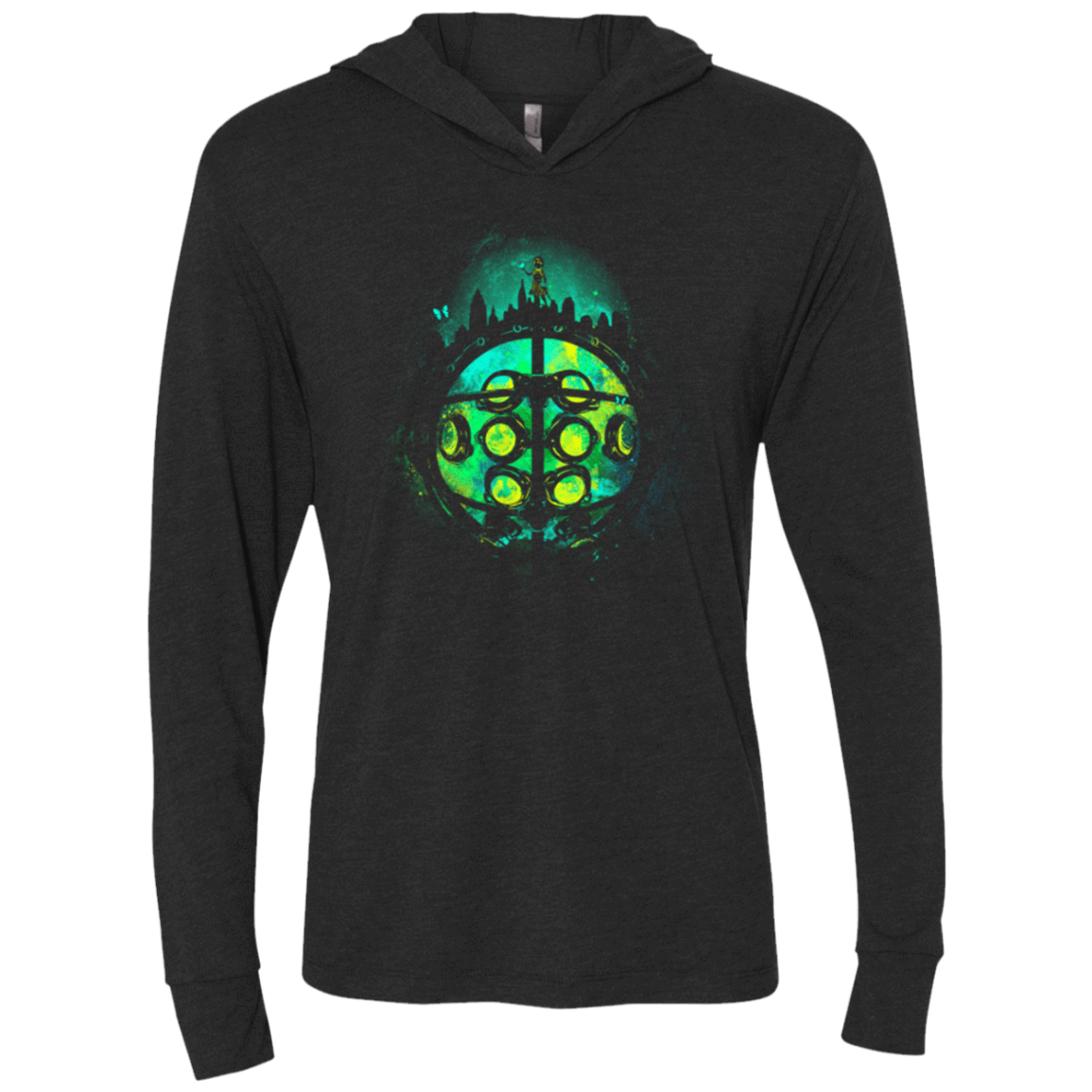 T-Shirts Vintage Black / X-Small Face of Rapture Triblend Long Sleeve Hoodie Tee