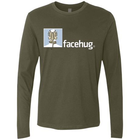 T-Shirts Military Green / Small FACEHUG Men's Premium Long Sleeve