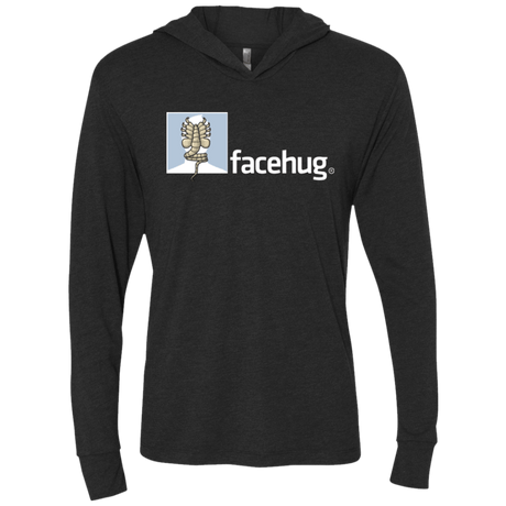 T-Shirts Vintage Black / X-Small FACEHUG Triblend Long Sleeve Hoodie Tee