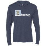 T-Shirts Vintage Navy / X-Small FACEHUG Triblend Long Sleeve Hoodie Tee