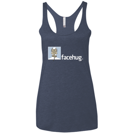 T-Shirts Vintage Navy / X-Small FACEHUG Women's Triblend Racerback Tank