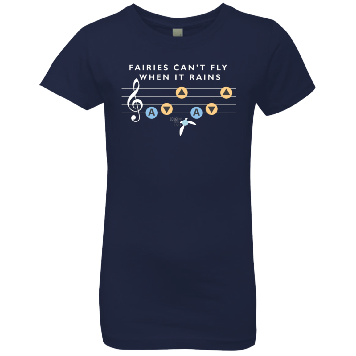 T-Shirts Midnight Navy / YXS Fairies Can't Fly When It Rains Girls Premium T-Shirt