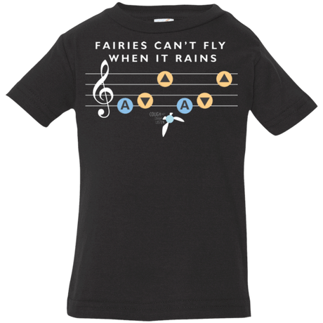 T-Shirts Black / 6 Months Fairies Can't Fly When It Rains Infant Premium T-Shirt
