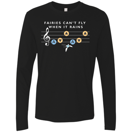 T-Shirts Black / Small Fairies Can't Fly When It Rains Men's Premium Long Sleeve