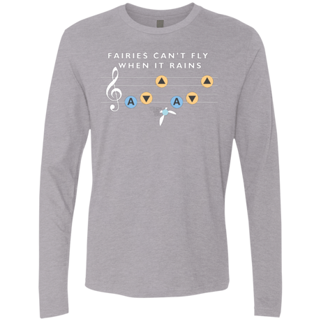 T-Shirts Heather Grey / Small Fairies Can't Fly When It Rains Men's Premium Long Sleeve