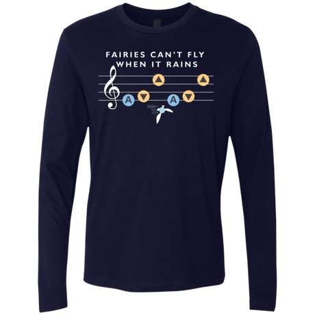 T-Shirts Midnight Navy / Small Fairies Can't Fly When It Rains Men's Premium Long Sleeve
