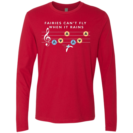 T-Shirts Red / Small Fairies Can't Fly When It Rains Men's Premium Long Sleeve