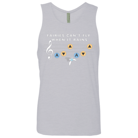 T-Shirts Heather Grey / Small Fairies Can't Fly When It Rains Men's Premium Tank Top