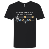 T-Shirts Black / X-Small Fairies Can't Fly When It Rains Men's Premium V-Neck