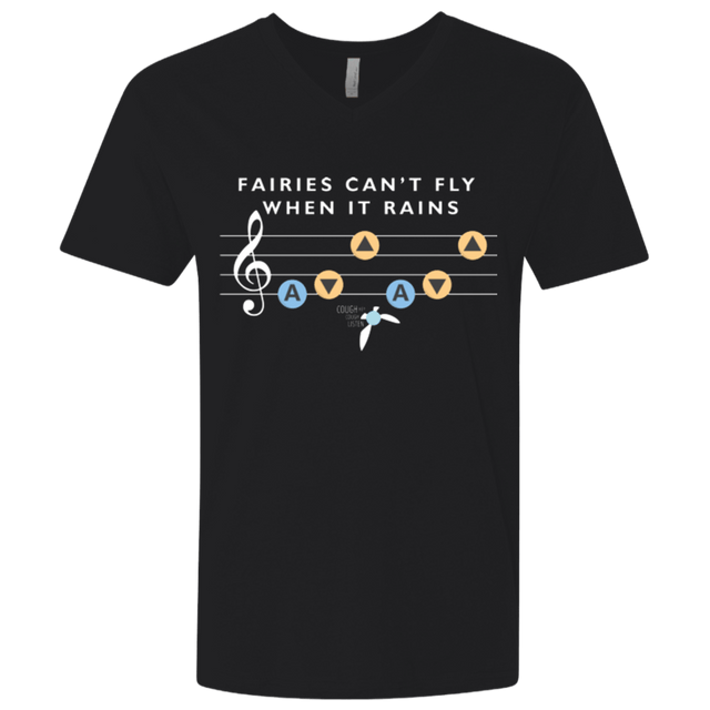 T-Shirts Black / X-Small Fairies Can't Fly When It Rains Men's Premium V-Neck
