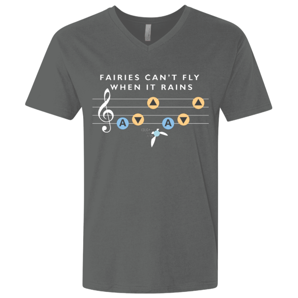 T-Shirts Heavy Metal / X-Small Fairies Can't Fly When It Rains Men's Premium V-Neck