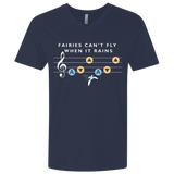 T-Shirts Midnight Navy / X-Small Fairies Can't Fly When It Rains Men's Premium V-Neck