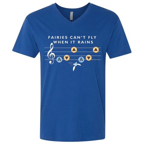 T-Shirts Royal / X-Small Fairies Can't Fly When It Rains Men's Premium V-Neck