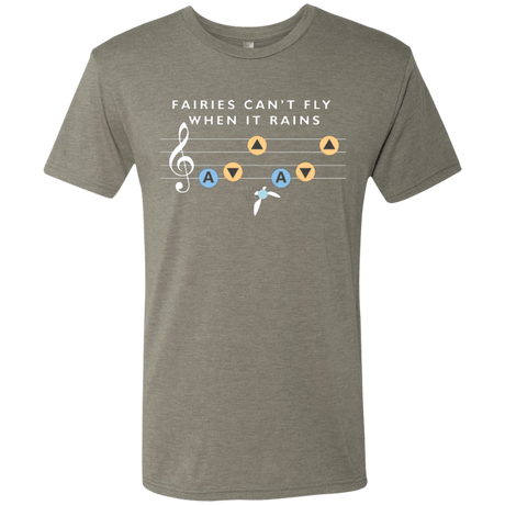 T-Shirts Venetian Grey / Small Fairies Can't Fly When It Rains Men's Triblend T-Shirt