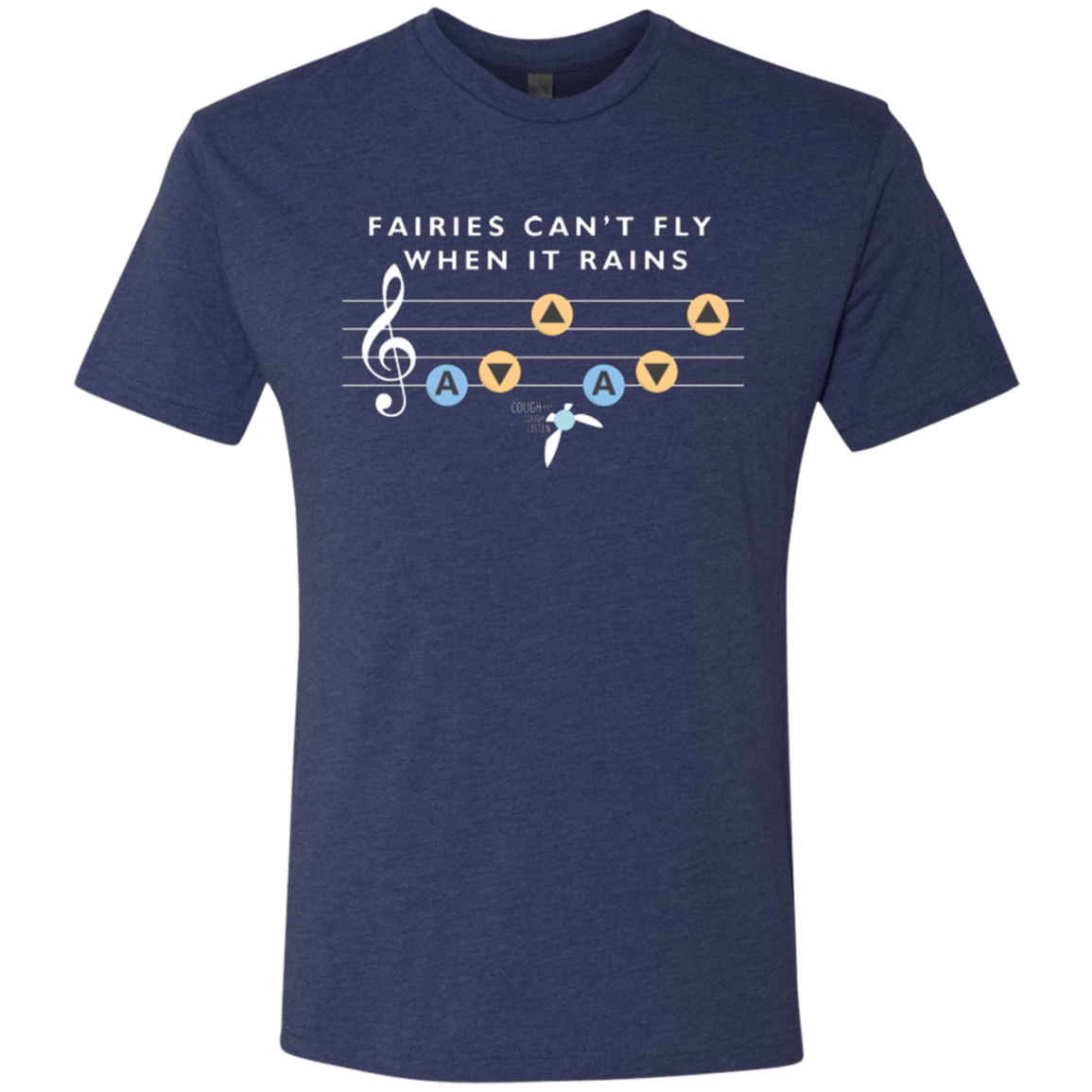 T-Shirts Vintage Navy / Small Fairies Can't Fly When It Rains Men's Triblend T-Shirt