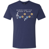 T-Shirts Vintage Navy / Small Fairies Can't Fly When It Rains Men's Triblend T-Shirt