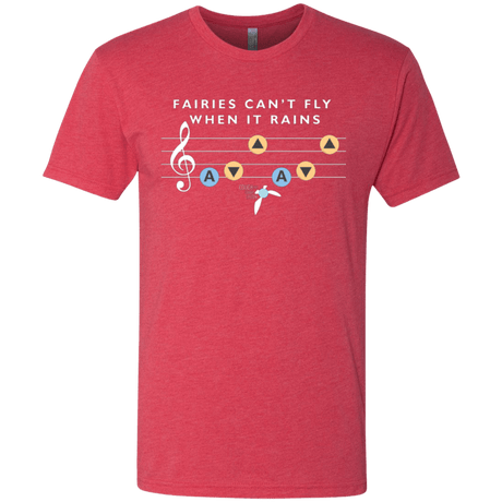T-Shirts Vintage Red / Small Fairies Can't Fly When It Rains Men's Triblend T-Shirt