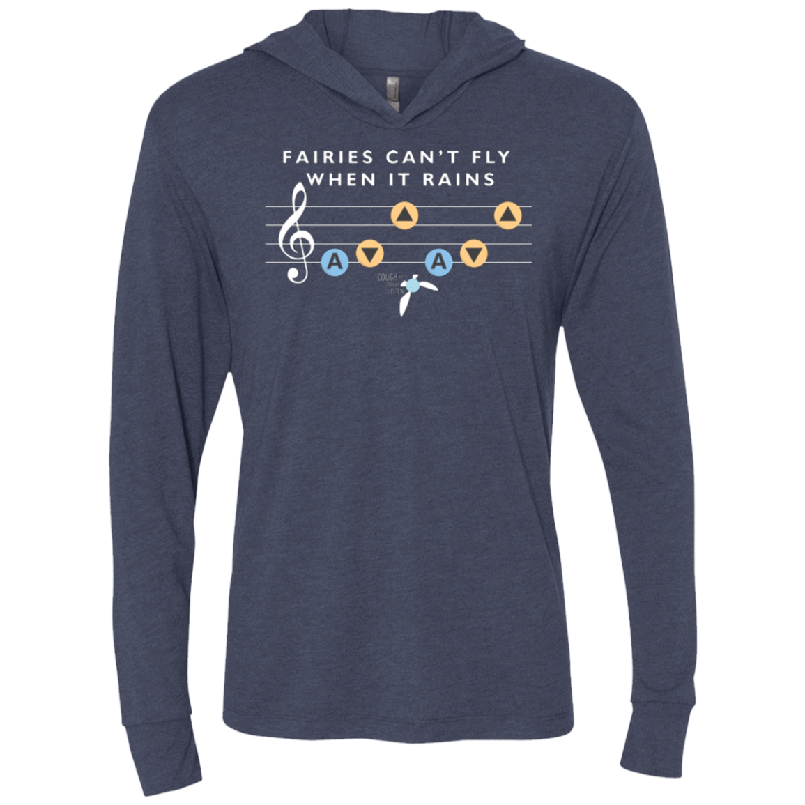 T-Shirts Vintage Navy / X-Small Fairies Can't Fly When It Rains Triblend Long Sleeve Hoodie Tee