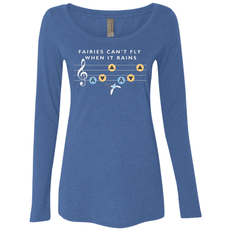 T-Shirts Vintage Royal / Small Fairies Can't Fly When It Rains Women's Triblend Long Sleeve Shirt