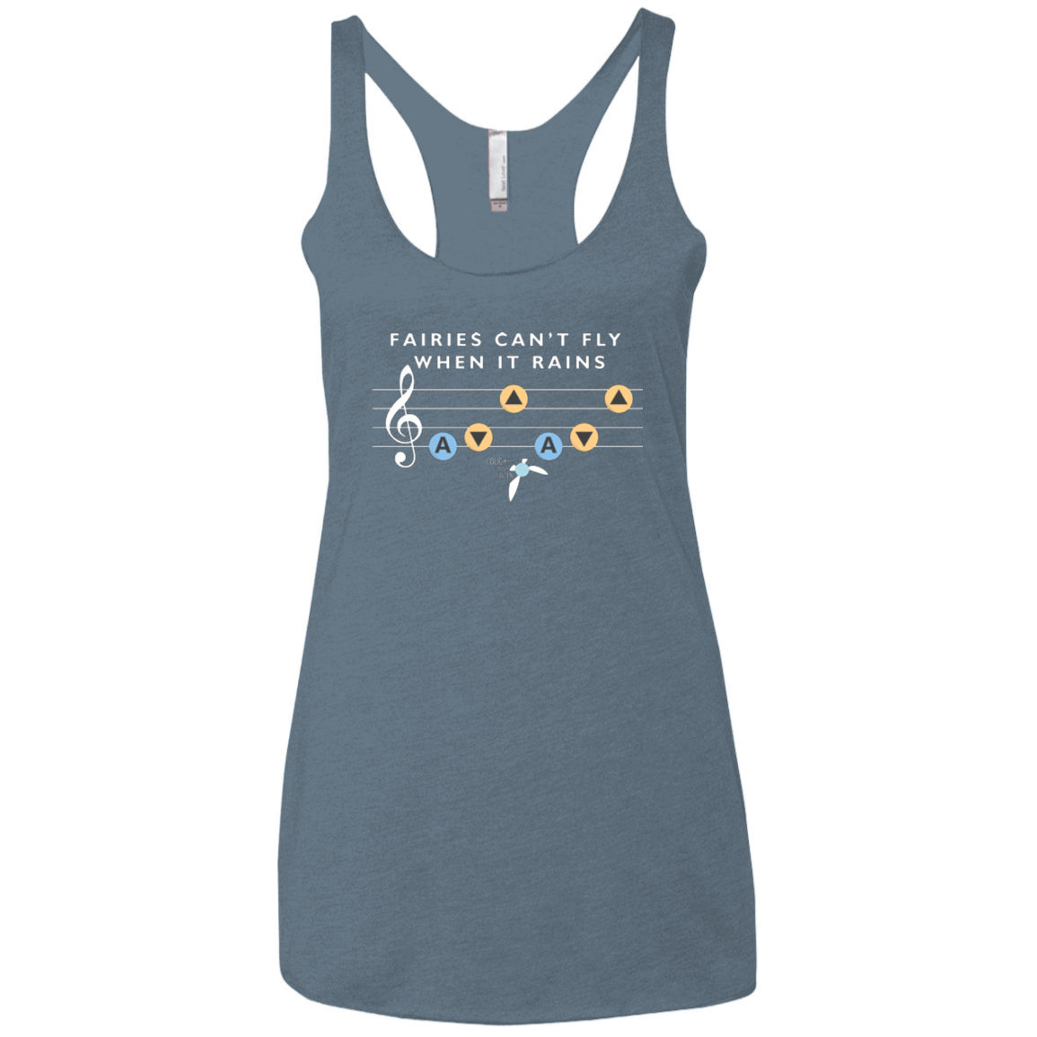 T-Shirts Indigo / X-Small Fairies Can't Fly When It Rains Women's Triblend Racerback Tank