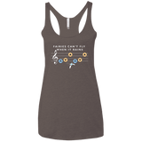 T-Shirts Macchiato / X-Small Fairies Can't Fly When It Rains Women's Triblend Racerback Tank