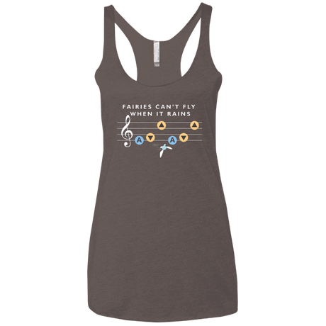 T-Shirts Macchiato / X-Small Fairies Can't Fly When It Rains Women's Triblend Racerback Tank