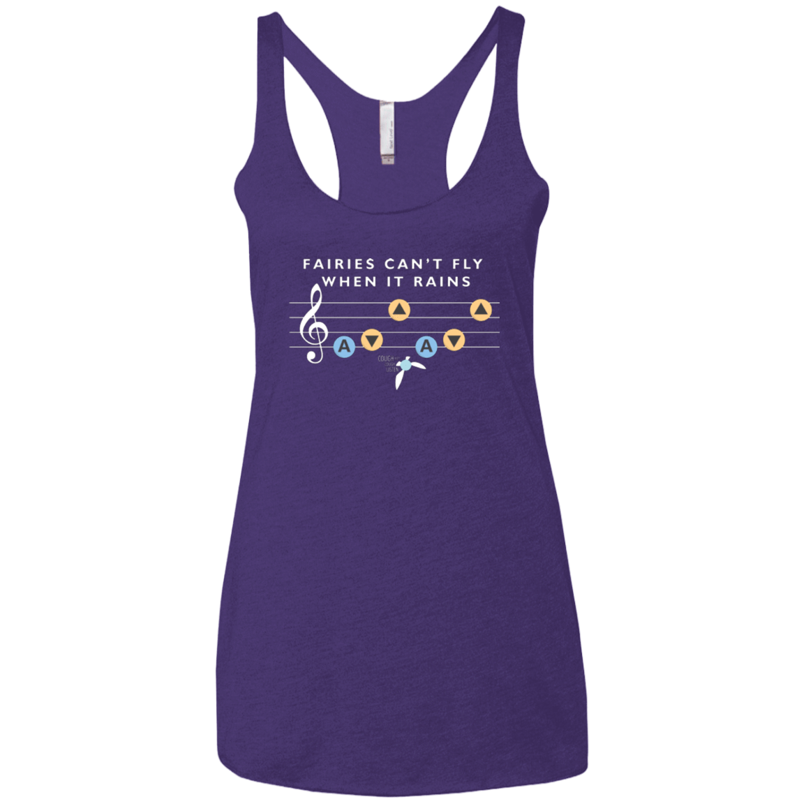 T-Shirts Purple / X-Small Fairies Can't Fly When It Rains Women's Triblend Racerback Tank