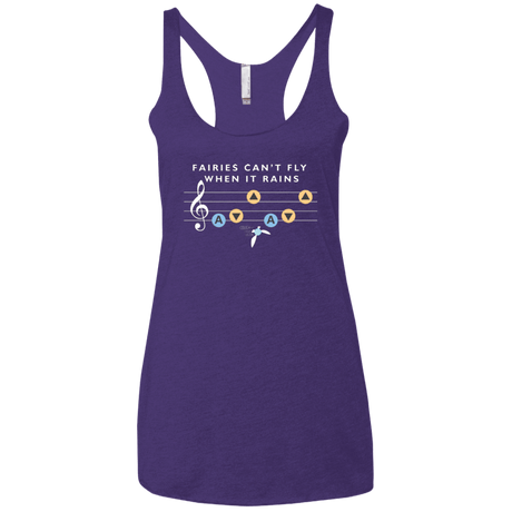T-Shirts Purple / X-Small Fairies Can't Fly When It Rains Women's Triblend Racerback Tank