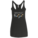 T-Shirts Vintage Black / X-Small Fairies Can't Fly When It Rains Women's Triblend Racerback Tank