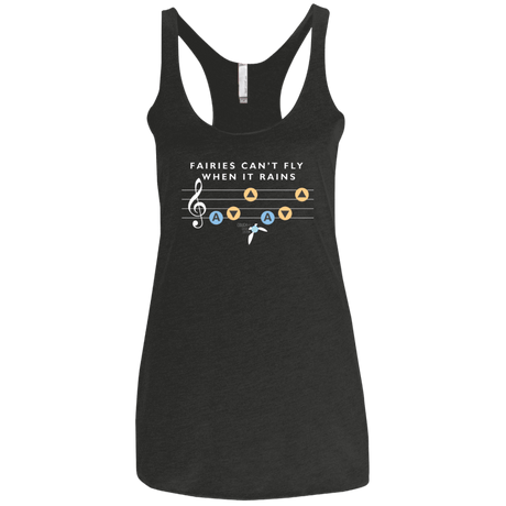 T-Shirts Vintage Black / X-Small Fairies Can't Fly When It Rains Women's Triblend Racerback Tank